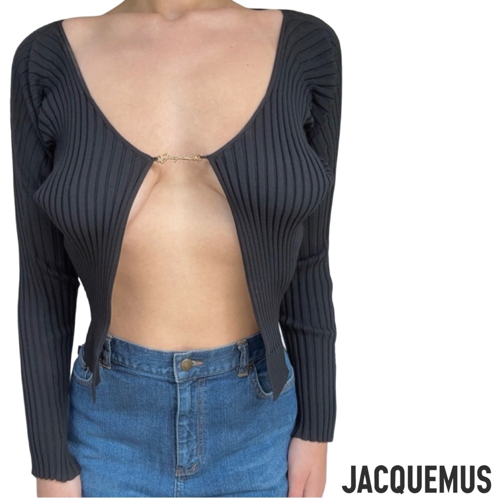JACQUEMUS La Maille Pralu Longue Logo-Embellished Cardigan